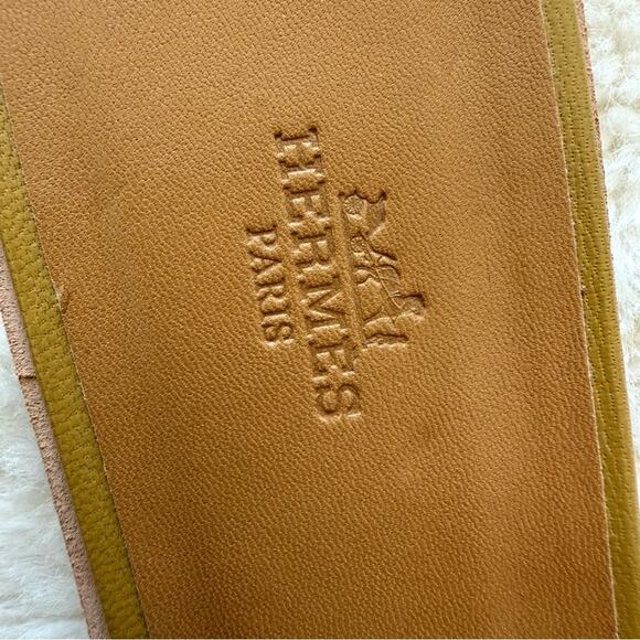 NEW!!! Hermes Oran Women Sandals Yellow size 41.5 EU or 9.5 Authentic 950$ - Picture 4 of 7